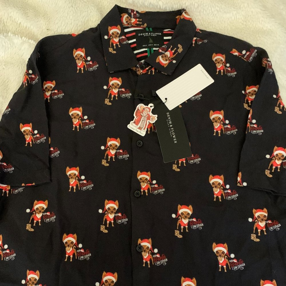 Denim & Flower Men's Shirt - Small - NWT